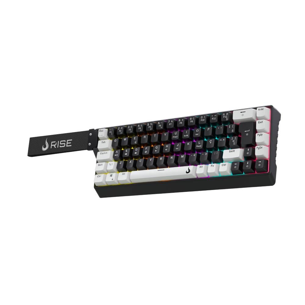 Teclado Magnético Gamer Rise Mode Vektor Pro ARGB ABNT2 Switch Magnético Rise Core - RM-TCM-VKT-MGN-BW - miniatura 2