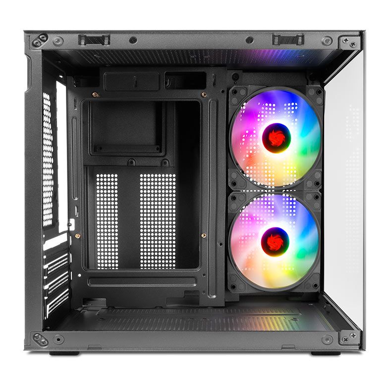 Gabinete Gamer Pichau Atom X, Mini-Tower, Lateral de Vidro, Com 2 Fans, Preto, PG-ATOMX-BK - miniatura 2