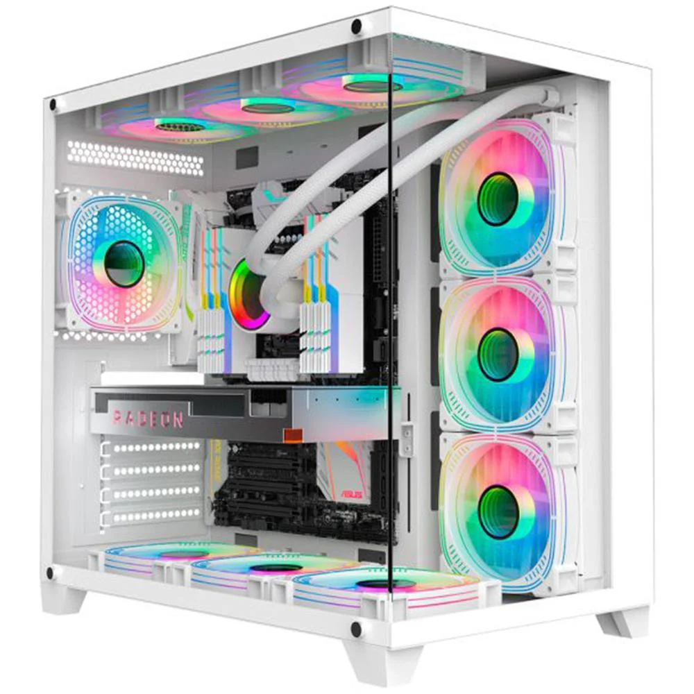 Gabinete Gamer K-mex, W2J1, Aquario Ghost Shark, Atx, Branco - foto 1