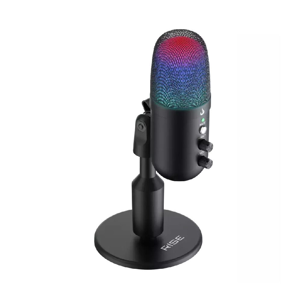 Microfone Gamer Rise Mode Elite 04 RGB P3 Preto - RM-ME-04-B - foto 1