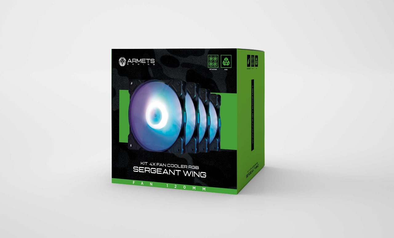 KIT 4X FAN COOLER RAINBOW 120X120 KCF4-01 - ARMETS - miniatura 2