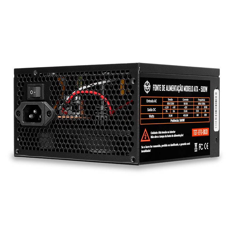 Fonte TGT Enfield, 500W, ATX Bivolt, Preto, TGT-EFD-BK01 - foto 1