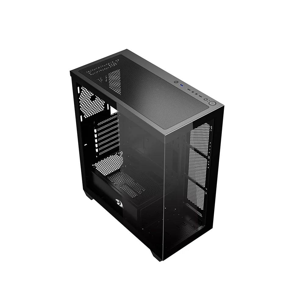 Gabinete Gamer Redragon Deflect, Mid Tower, ATX, Lateral em Vidro Temperado, Preto - CA-609B - miniatura 2