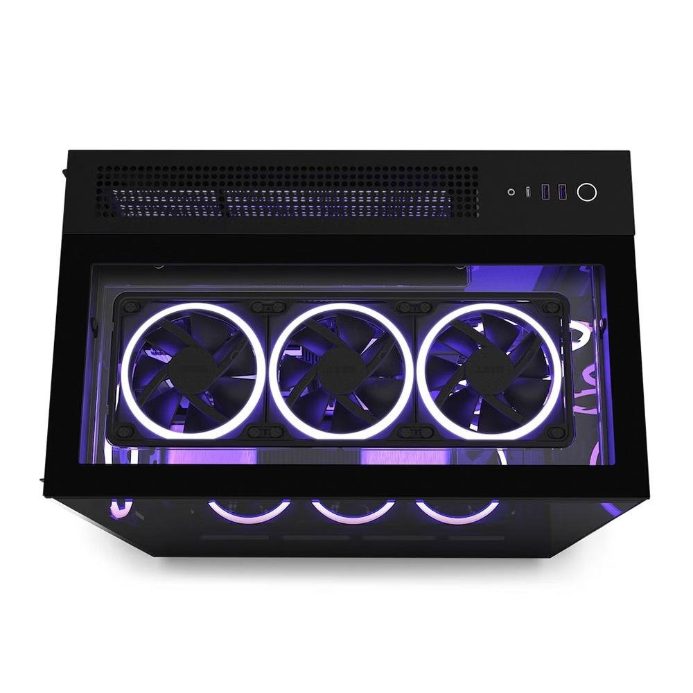 Gabinete Gamer NZXT H9 Elite, Mid Tower, RGB, ATX, Lateral, Frontal e Topo em Vidro, Preto - CM-H91EB-01 - miniatura 2