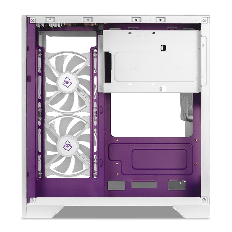 Gabinete Gamer Mancer CV100 Purple Edition, Mid-Tower, Lateral De Vidro, Com 3 Fans, Branco, MCR-CV1 - miniatura 5