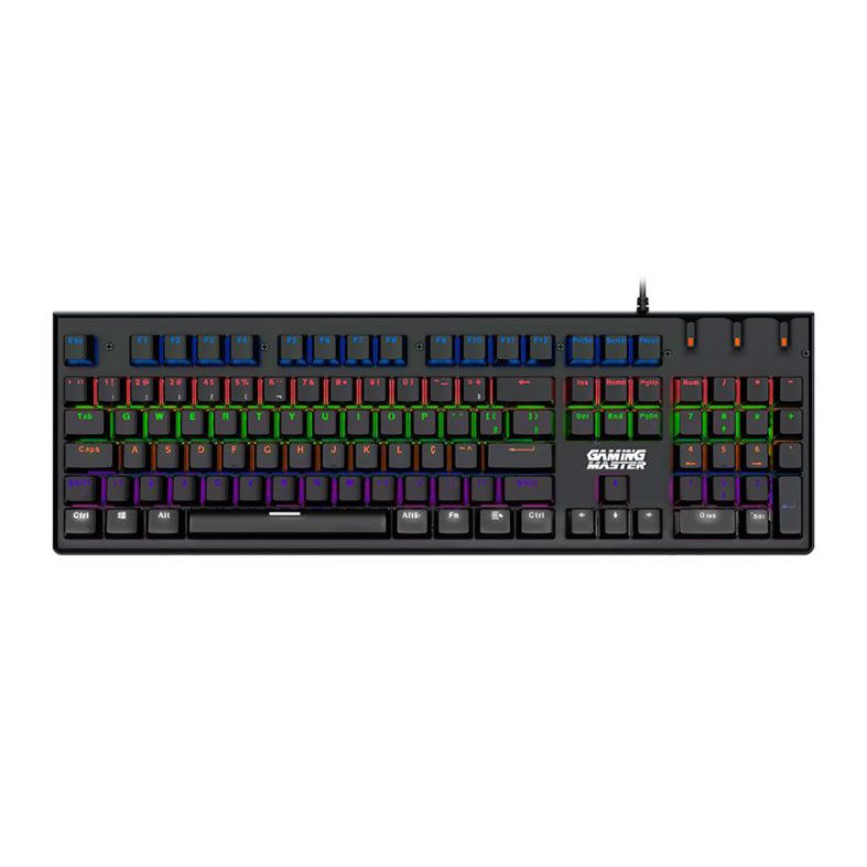 TECLADO K-MEX MECANICO GAMER KG-DB28 DRACARYS KGDB SWITCH BLUE RGB - foto 1