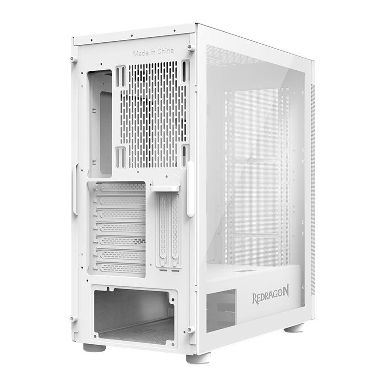 Gabinete Gamer Redragon Aeroglass, Mid-Tower, Lateral de Vidro, Branco, CA-602W - miniatura 3