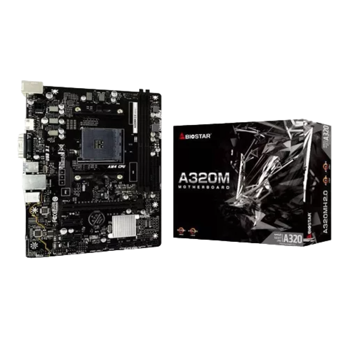 Placa Mãe Biostar A320MH 2.0, Chipset A320, AMD AM4, mATX, DDR4 - foto 1