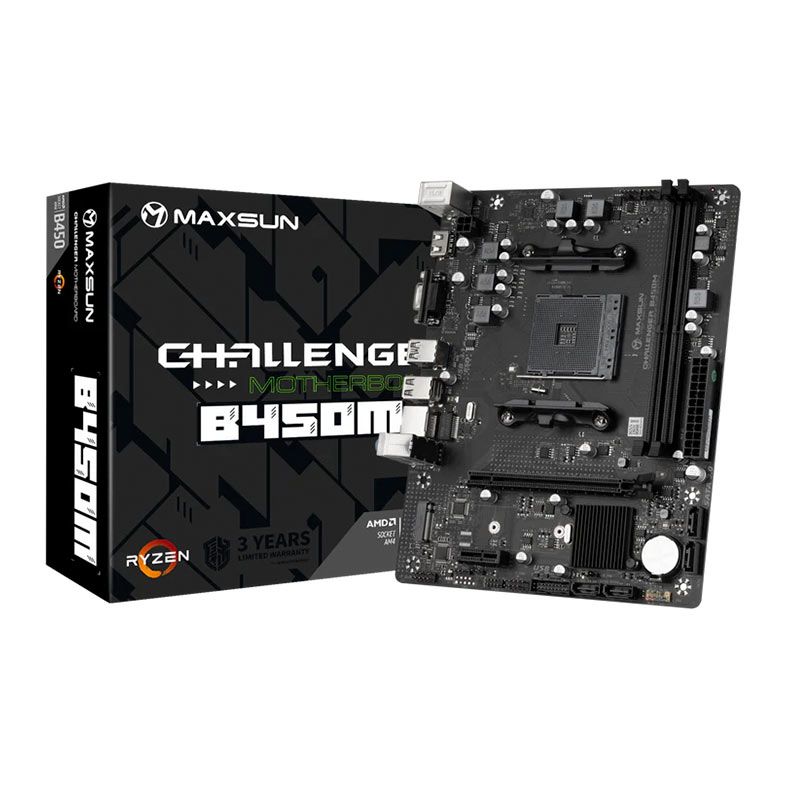 Placa Mae Maxsun Challenger B450M, DDR4, Socket AMD AM4, M-ATX, Chipset AMD B450, MS-CHALLENGER-B450M - miniatura 5