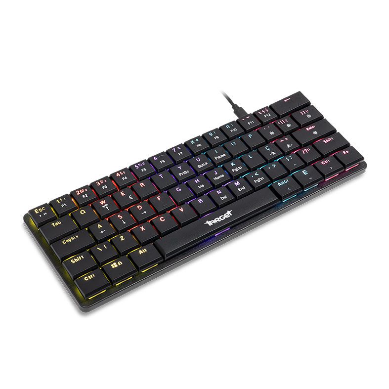Teclado Mecanico TGT Sherman LP60, Rainbow, ABNT2, Switch Azul, Preto, TGT-SHLOW-RBW01 - miniatura 4
