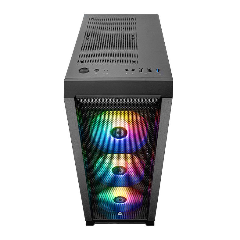 Gabinete Gamer Mancer Narok, RGB, Mid-Tower, Lateral de Vidro, Com 3 Fans, Preto, MCR-NRK-RGB01 - miniatura 2