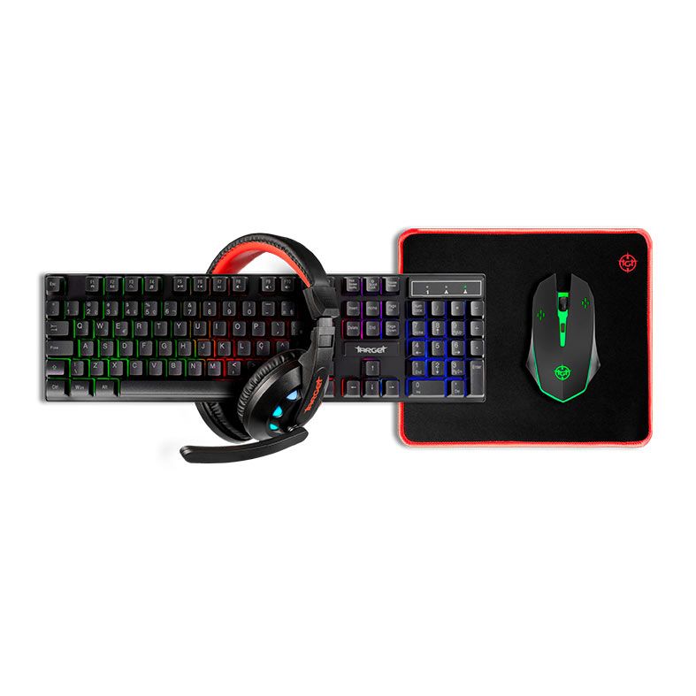 Combo Gamer TGT Ariete Teclado ABNT, Mouse 1600DPI, Mousepad Pequeno, Headset Drivers - foto 1