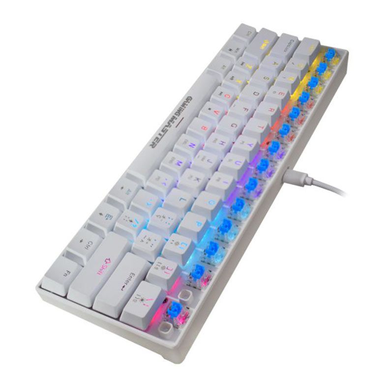 Teclado Mecanico K-Mex Spectra Fury KBL88, Rainbow, ABNT2, Switch Azul, Branco, KBW888U0002CB0X - miniatura 2