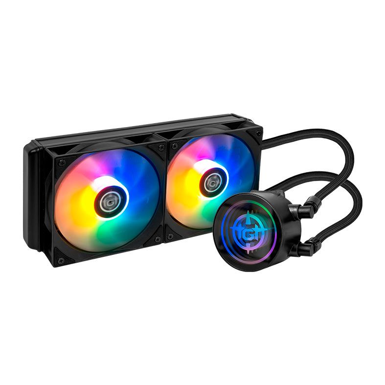 Water Cooler TGT Spartel V2, Rainbow, 240mm, Preto, TGT-SPLV240-BK01 - foto 1