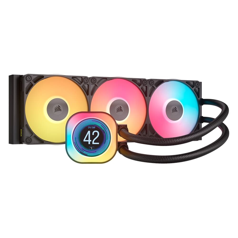 Water Cooler Corsair iCUE LINK TITAN 360 RX LCD AIO, 360mm, AMD e Intel, Preto - CW-9061023-WW - foto 1