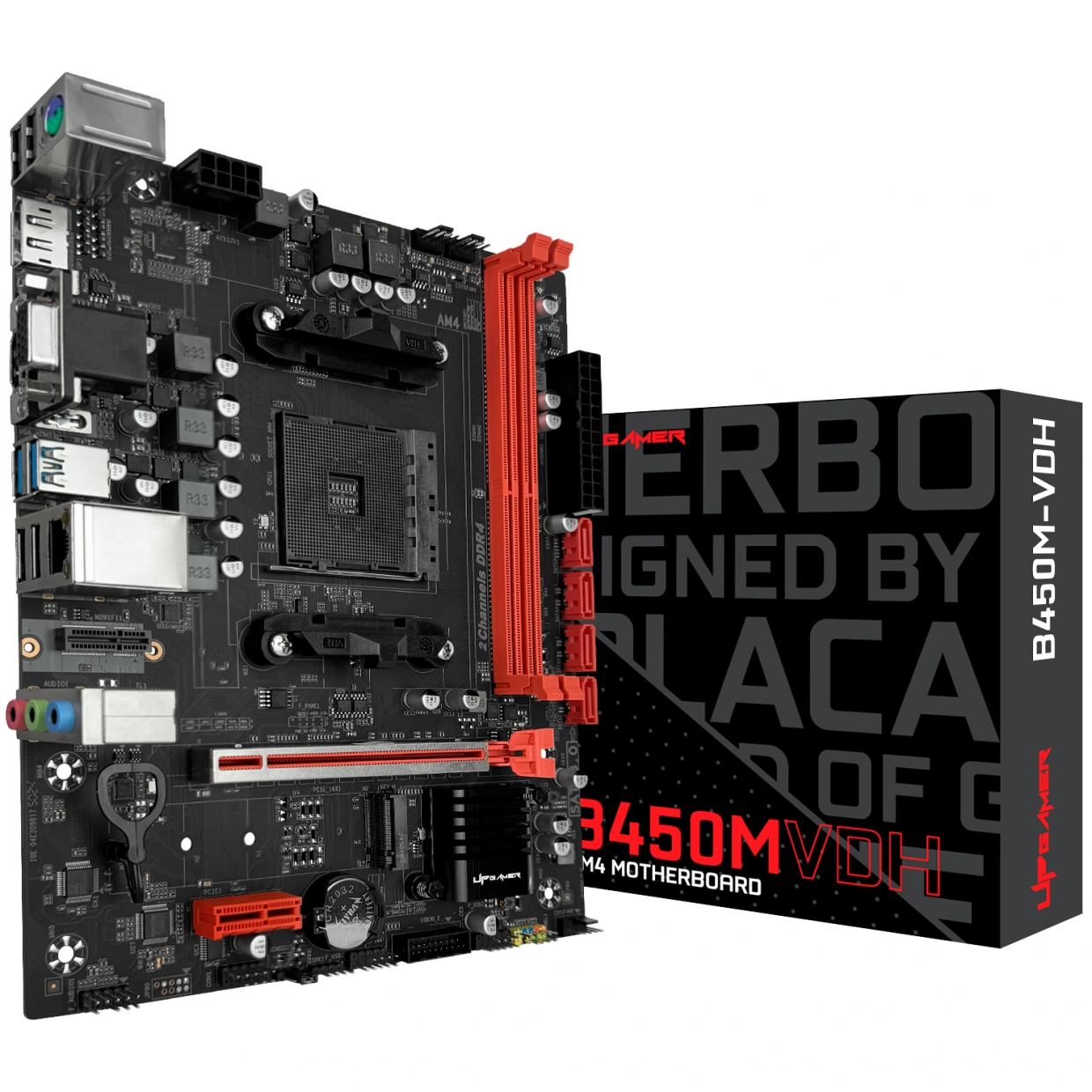 Placa Mãe UP Gamer B450M-VDH, AMD AM4, m-ATX, DDR4, M.2 NVMe, UPG-B450M-VDH - foto 1