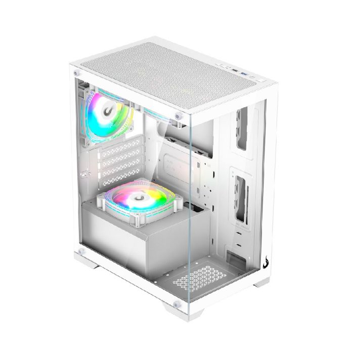 Gabinete Gamer Rise Mode Crystal Glass Mid Tower Vidro Temperado USB 3.0 S/ Fans - RM-CA-CY-01-FW - miniatura 2