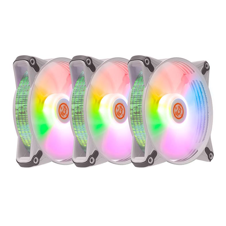 Kit Ventoinhas TGT Brancas Humber, ARGB, 3x120mm, Branca, TGT-HR3-WH01 - miniatura 2