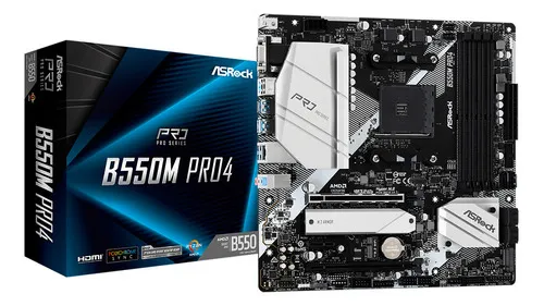 Placa Mae ASRock B550 Pro4 DDR4 Socket AM4 Chipset AMD B550 - miniatura 2