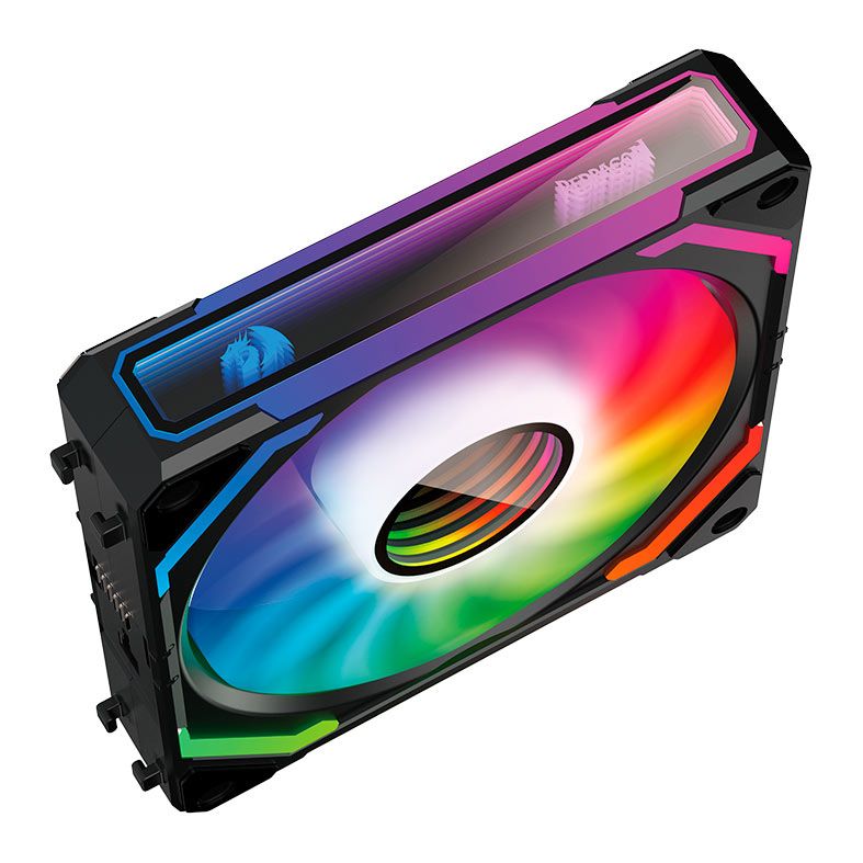 Kit Ventoinhas Redragon Infinity Mirror, ARGB, 3x120mm, Preto, GC-F012 - miniatura 3