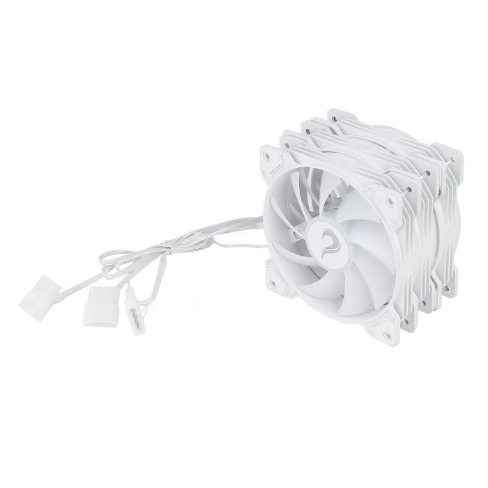 Kit 3 Fans Gamer Rise Mode X Led Rainbow White 120mm 1200RPM - RM-XLD-01-RBW - miniatura 5