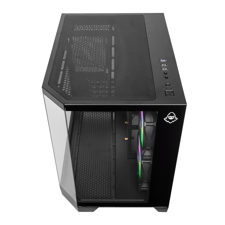Gabinete Gamer Mancer CV700B, Mini-Tower, Lateral de Vidro, Com 2 Fans, Preto, MCR-CV700B-BK-2F - miniatura 5