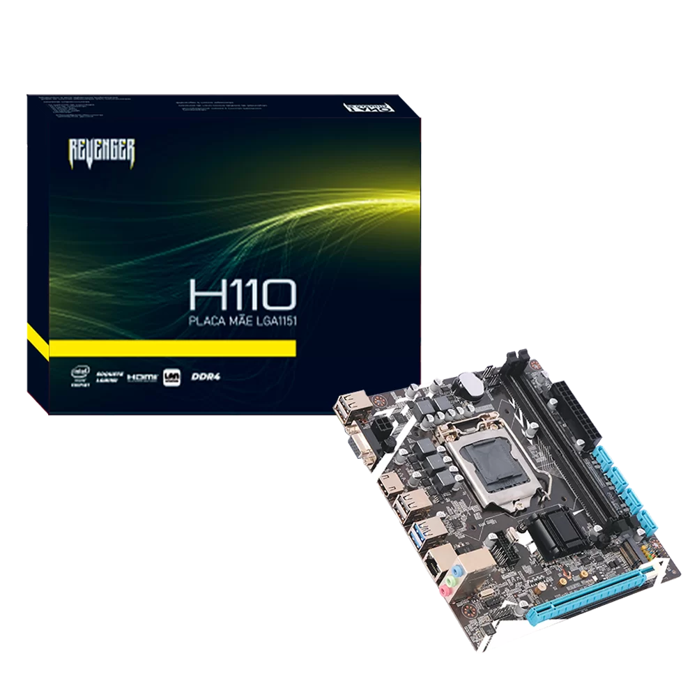 Placa Mae H110 LGA1151 Intel 32gb Usb 3.0 - miniatura 5