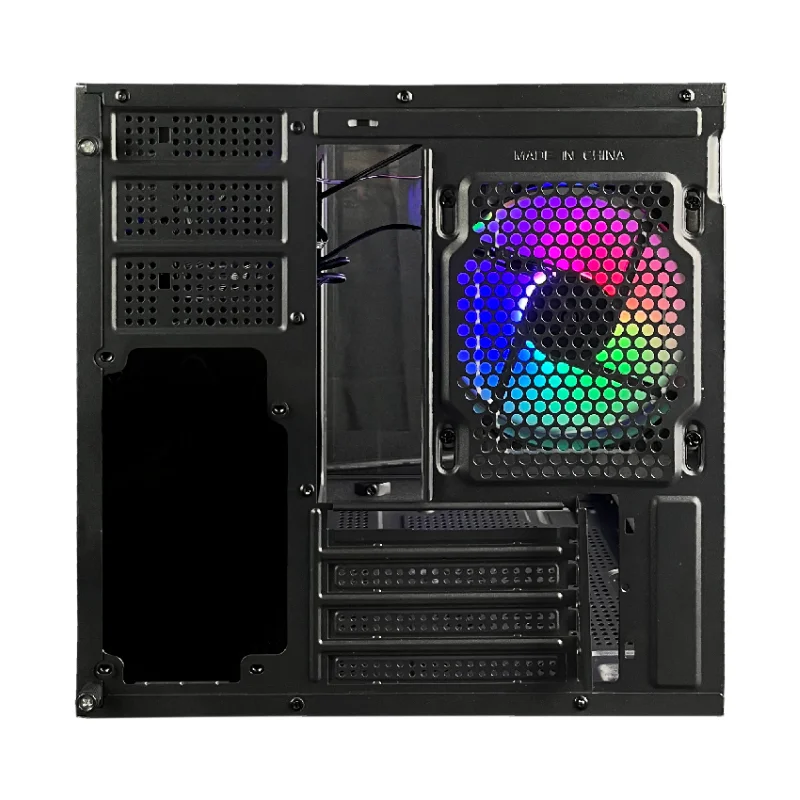 Gabinete Gamer Hayom GB1787, Mini Tower, Vidro Temperado, M-ATX, Com 3 Fans, Sem Fonte, Preto - miniatura 2