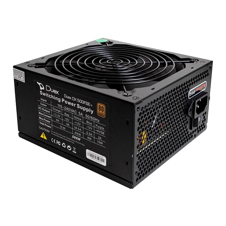 Fonte ATX Tronos 500W Real 80 Plus Bronze TRS/500-80PLUS/B Bivolt Automático 24 Pinos - foto 1