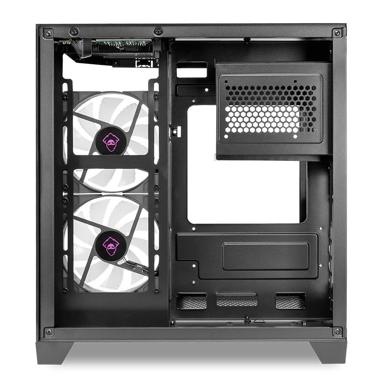 Gabinete Gamer Mancer CV700B, Mini-Tower, Lateral de Vidro, Com 2 Fans, Preto, MCR-CV700B-BK-2F - miniatura 3