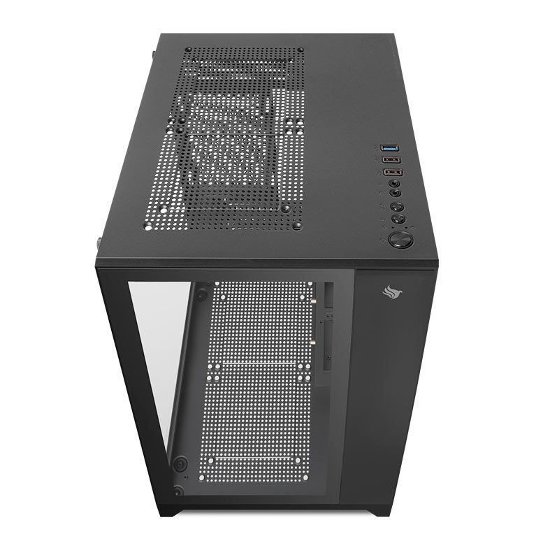 Gabinete Gamer Pichau HX110, Mini-Tower, Lateral de Vidro, Com 2 Fans, Preto, PG-HX110-BK - miniatura 6