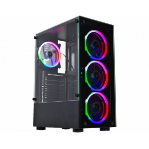 Gabinete Gamer ATX K-MEX 10W5 Com Fans - Frente e Lateral de Vidro - foto 1