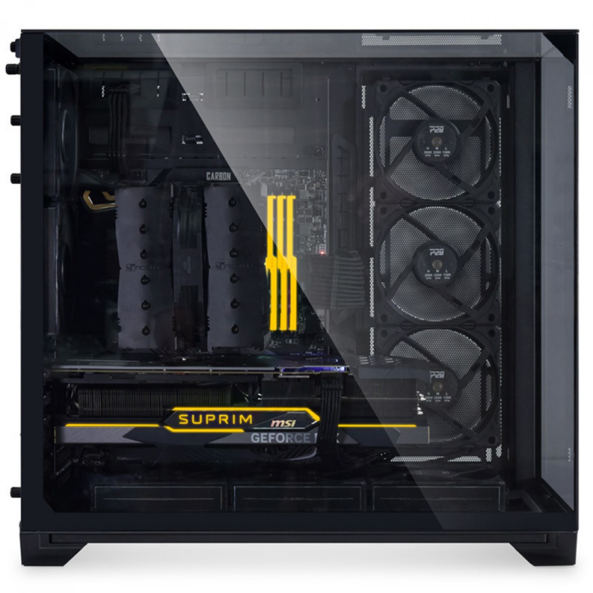 Gabinete Gamer Lian Li O11 Vision, Mid Tower, Vidro Temperado, E-ATX, Black, Sem Fonte, Sem Fan, O11VX BLACK - miniatura 3