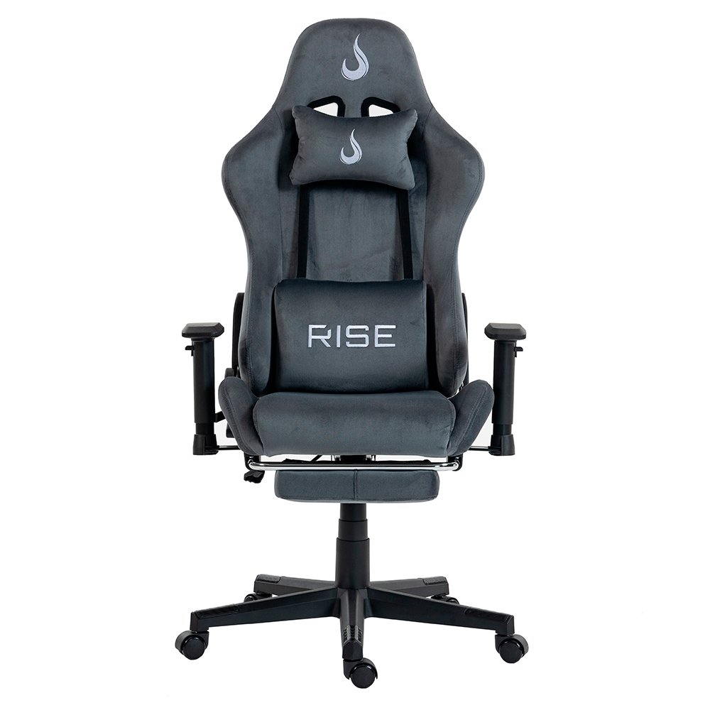 Cadeira Gamer Rise Mode X02, Ângulo Ajustável, Braço 2D, Apoio Para os Pés Retrátil, Cinza Fabric - RM-CG-X02-GR-FBC - miniatura 7