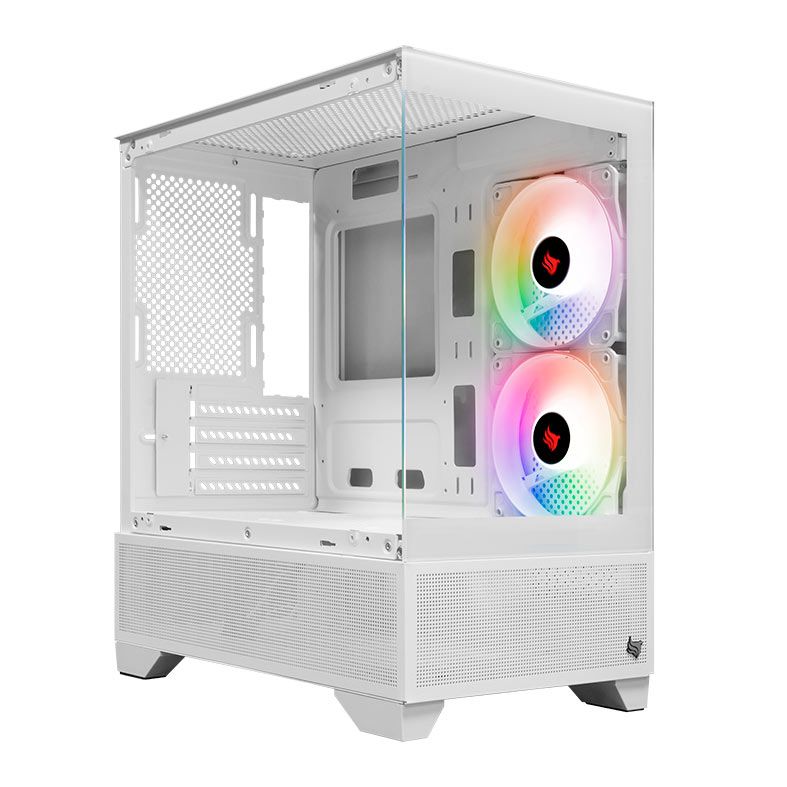 Gabinete Gamer Pichau Magpie 4B, Mini-Tower, lateral de Vidro, Com 2 Fans, Branco, PG-MAG4B-WH2 - miniatura 2