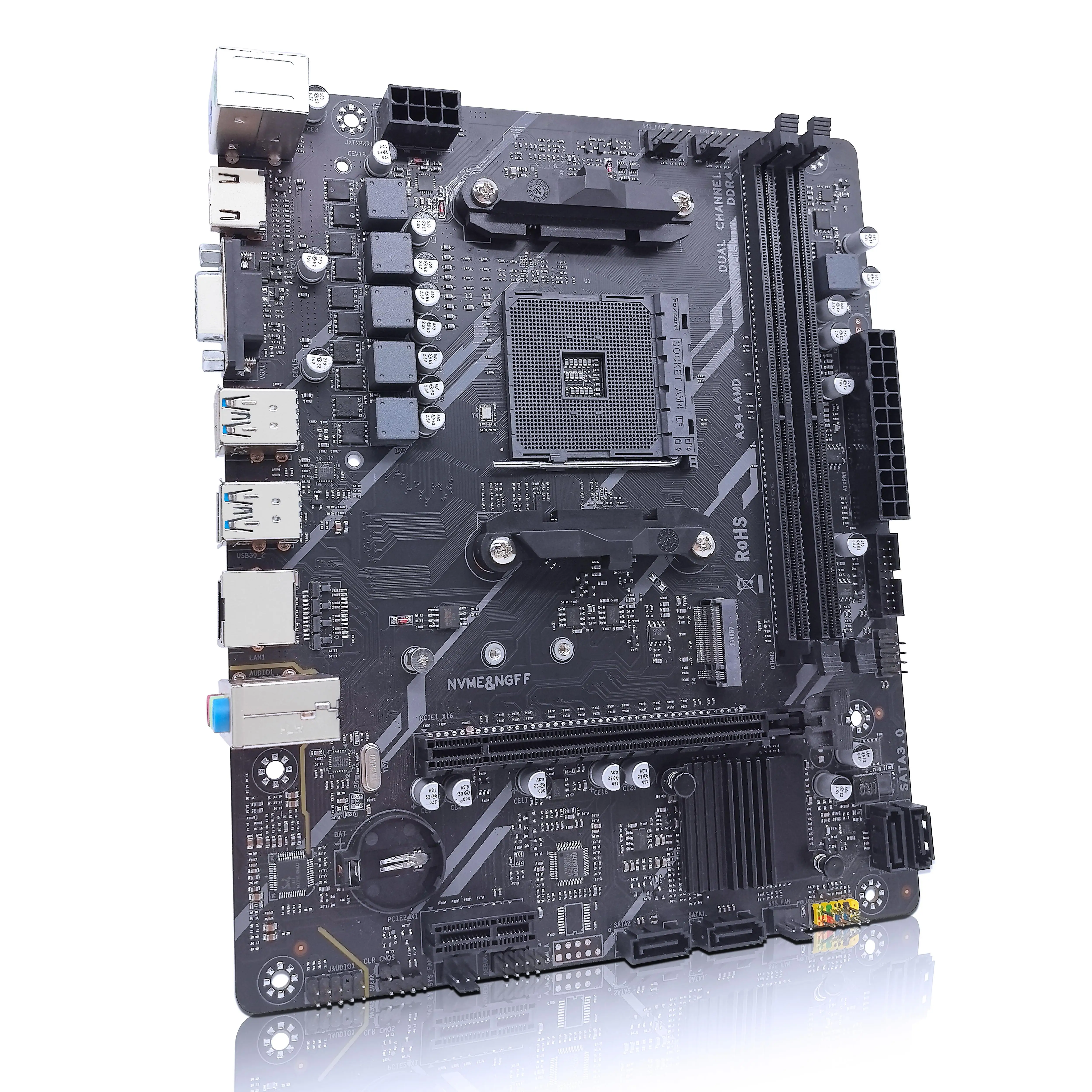 Placa Mae NTC B450M (AM4/2xDDR4/HDMI/VGA/M.2/USB 3.0/Micro- ATX) - foto 1