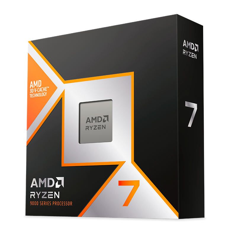 Processador AMD Ryzen 7 9800X3D, 8-Core, 16-Threads, 4.7GHz (5.2GHz Turbo), Cache 104MB, 100-100001084WOF - foto 1
