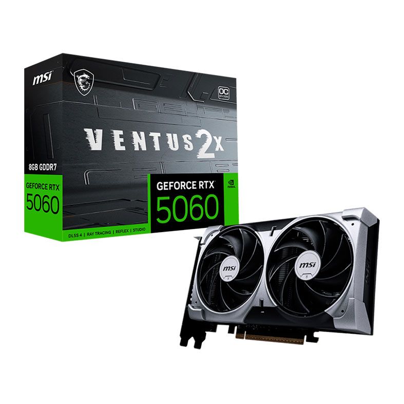 Placa de Video MSI GeForce RTX 5060 Ventus 2X OC, 8GB, GDDR7, 128-bit, G5060-8V2C - foto 1