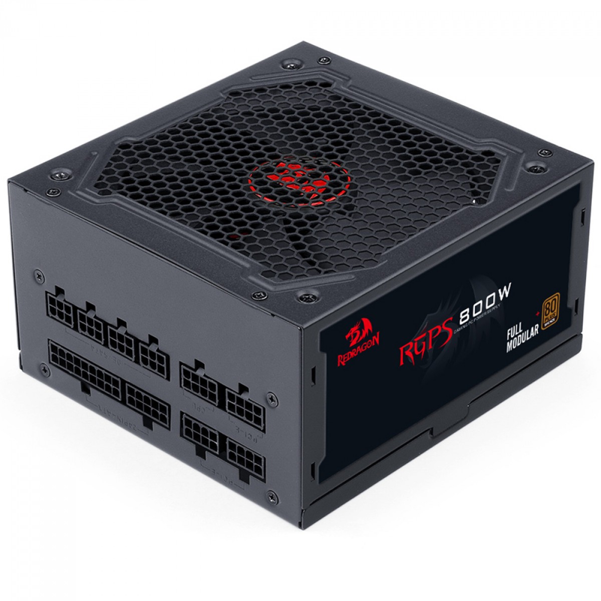 Fonte Redragon RGPS 800W, 80 Plus Bronze, PFC Ativo, PCIe 5.1, Full Modular, GC-PS011 V2 - miniatura 3