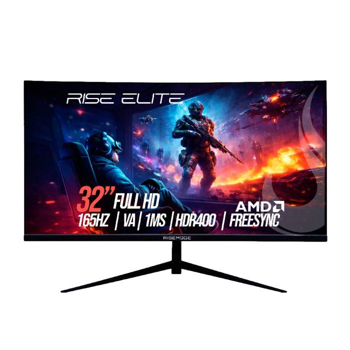 Monitor Gamer Curvo Rise Mode Elite 32" FHD 165hz VA 2ms HDMI DisplayPort - RM-MOG-32C165FH-B - foto 1