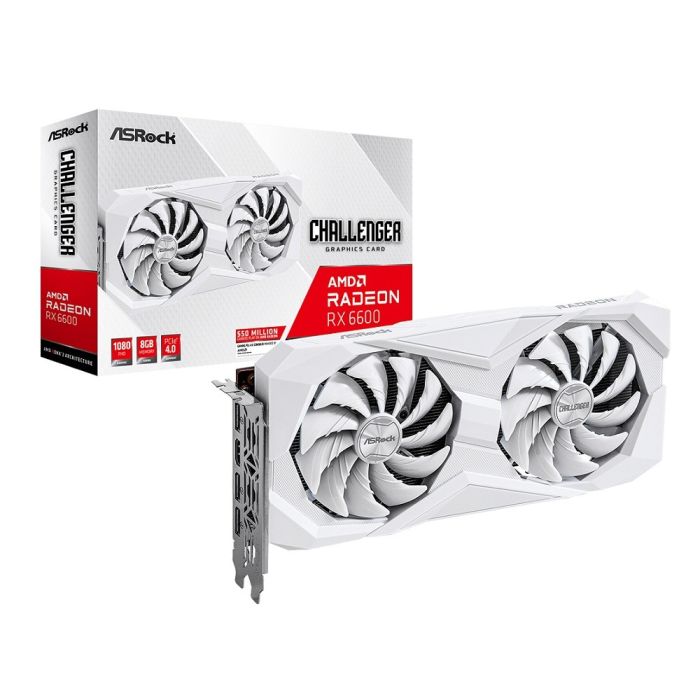 Placa de Video AsRock AMD Radeon RX 6600 Challenger White 8GB GDDR6 128 Bits - 90-GA4UZZ-00UANF - foto 1