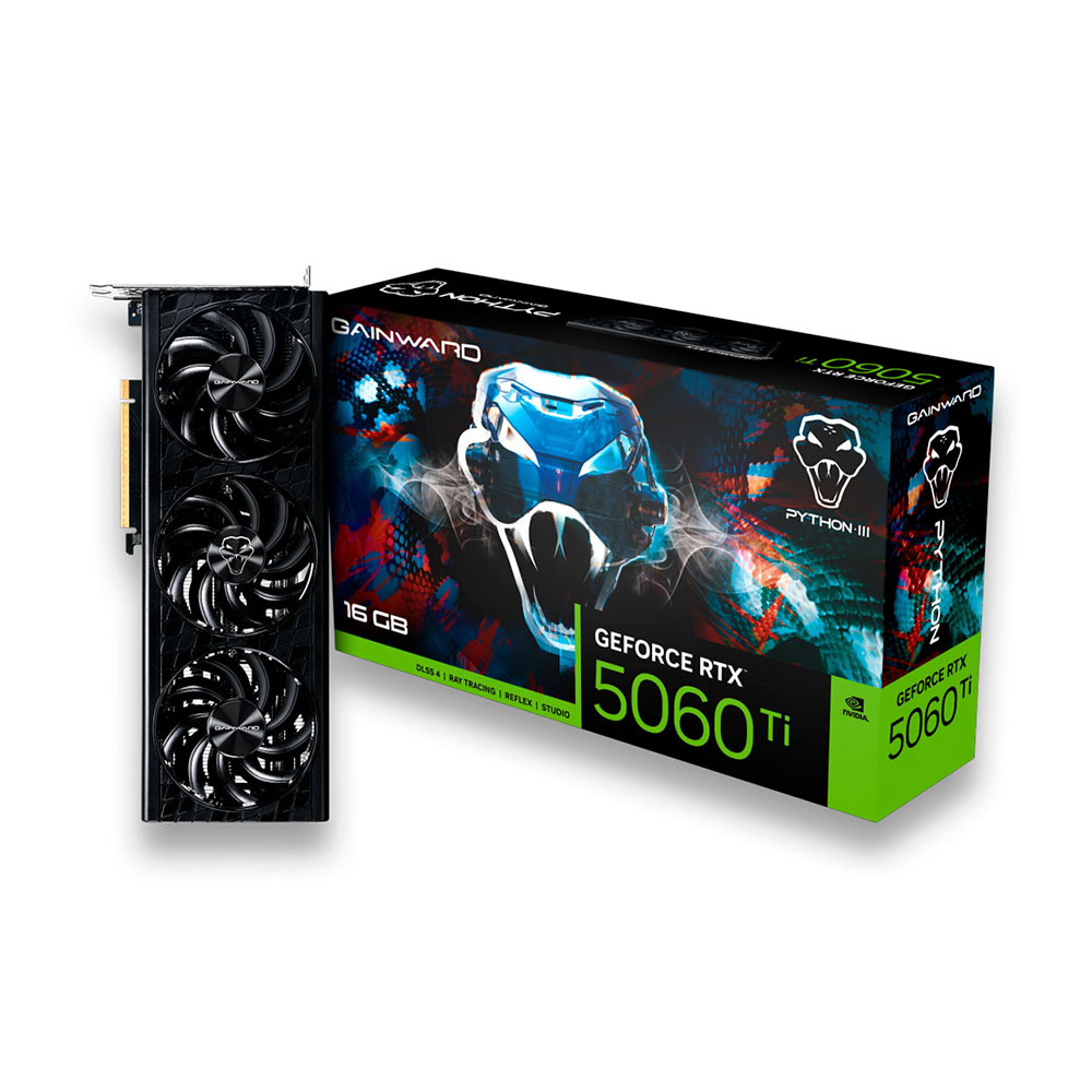 PLACA DE VIDEO GAINWARD GEFORCE RTX 5060 TI PYTHON III 16GB GDDR7 128BITS NE7506T019T1-GB2061T - foto 1