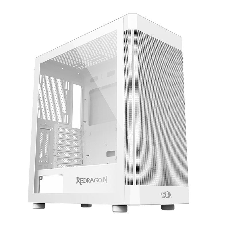 Gabinete Gamer Redragon Aeroglass, Mid-Tower, Lateral de Vidro, Branco, CA-602W - foto 1