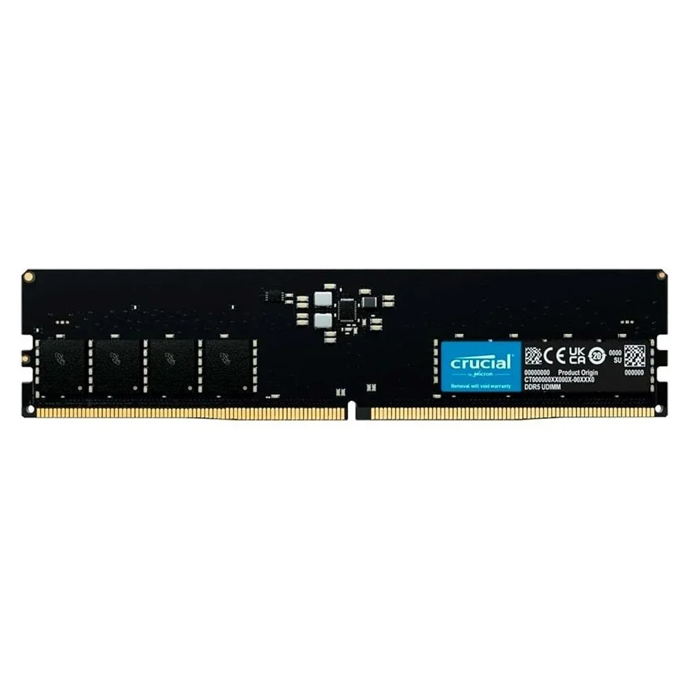 Memoria Crucial, 8GB (1x8GB), DDR5, 4800MHz, C40, Preto, CT8G48C40U5 - foto 1