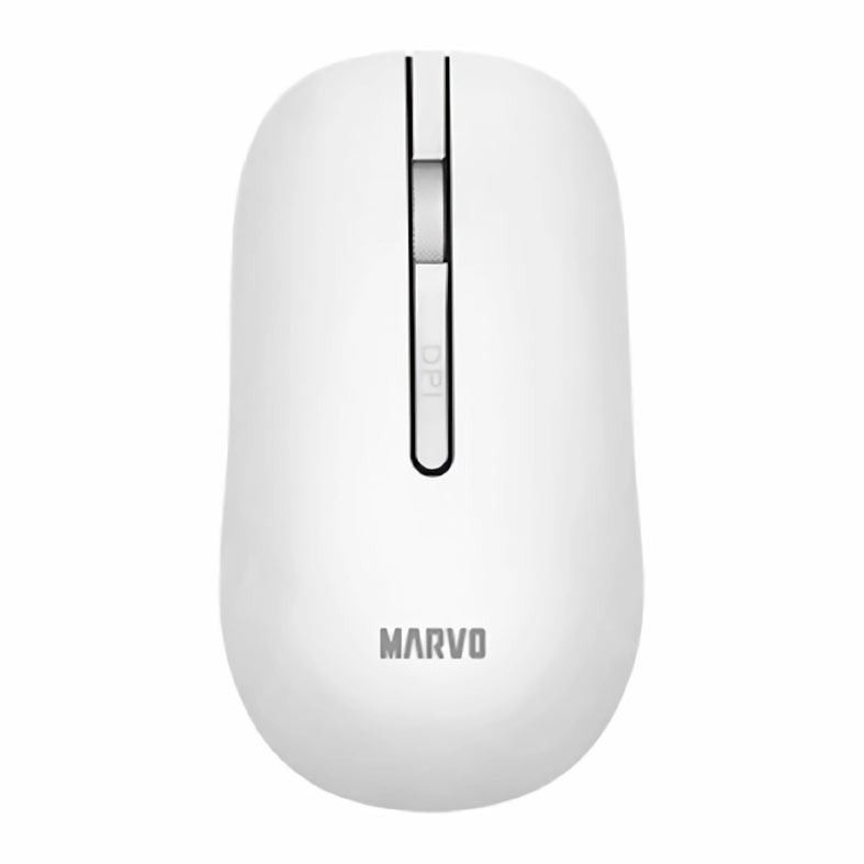 Kit Teclado e Mouse Marvo WS009, ABNT2, 1600DPI, Wireless, Branco e Cinza, WS009-PT - miniatura 3