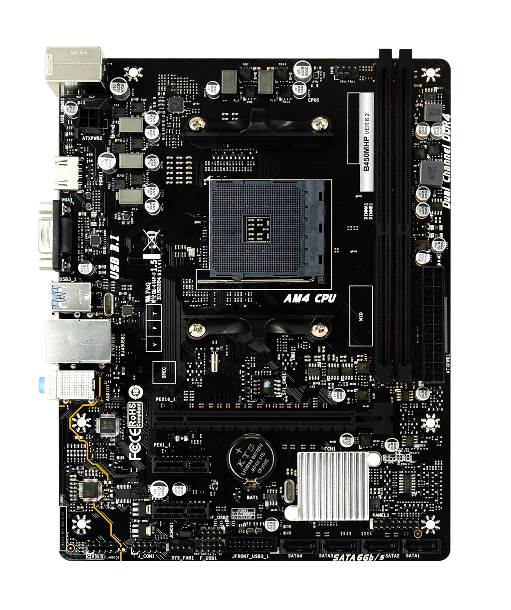 Placa Mãe Biostar B550MH, Chipset B550, AMD AM4, mATX, DDR4 - miniatura 2