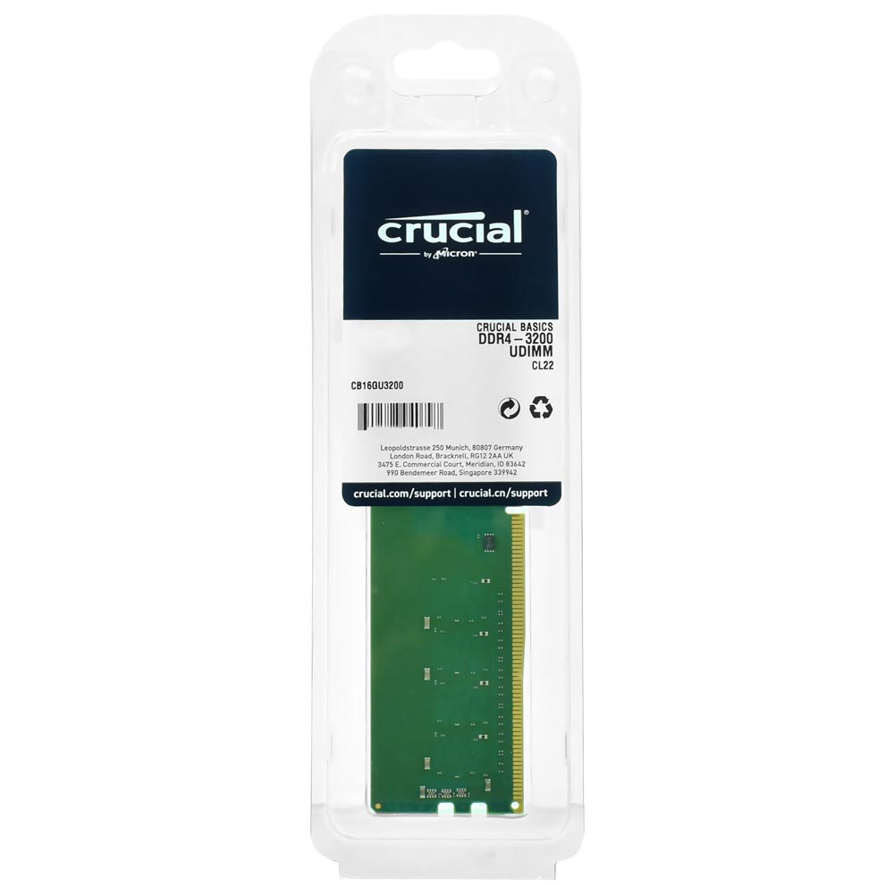 MEMORIA 8GB DDR4 2400MHZ CRUCIAL - DESKTOP - miniatura 3