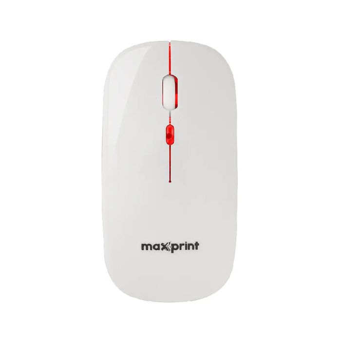 Mouse Maxprint Croma 4 Botões S/Fio 1600DPI Rainbow Branco - foto 1