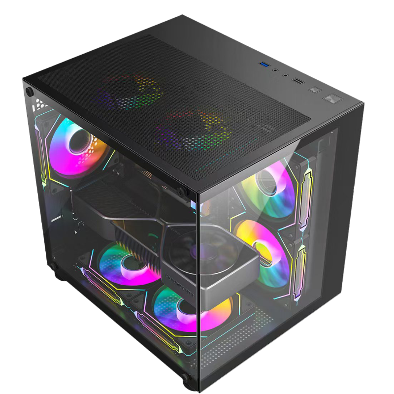 Gabinete Gamer Aquario Gb1796 Com Fan LED RGB - Hayom - miniatura 2