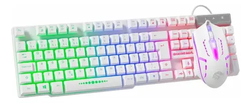 KIT GAMER TECLADO KMW5228 + MOUSE GAMER MOA834 BRANCO - KMEX - foto 1